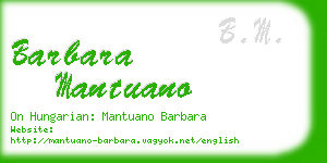 barbara mantuano business card